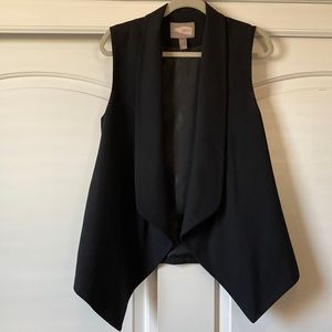 Black fully lined vest